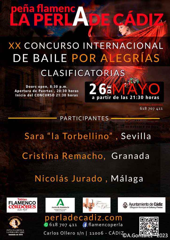   Clasificatoria concurso Internacional de Baile por Alegrias - 26 de Mayo