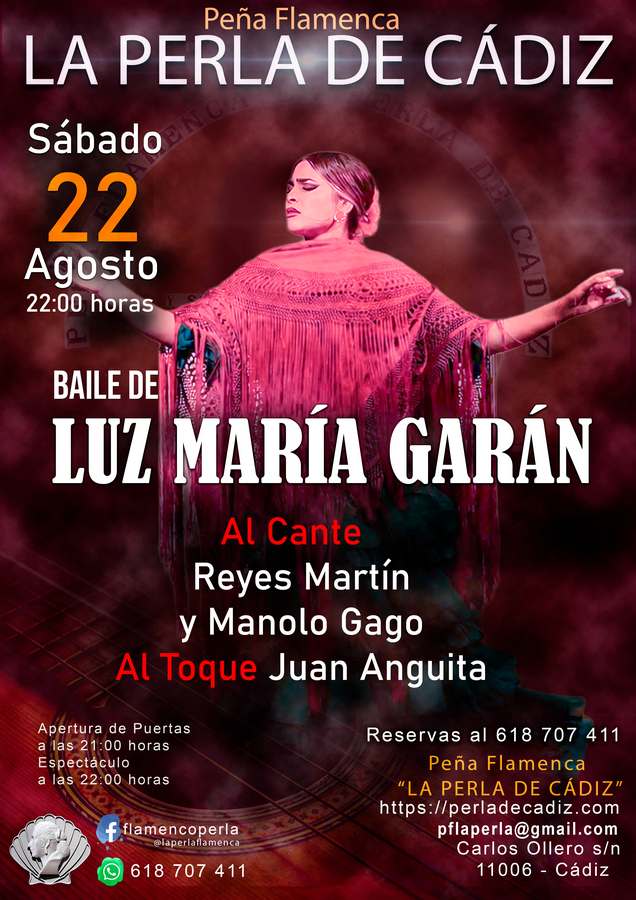  Sábado 22 de Agosto, LUZ MARÍA GARÁN