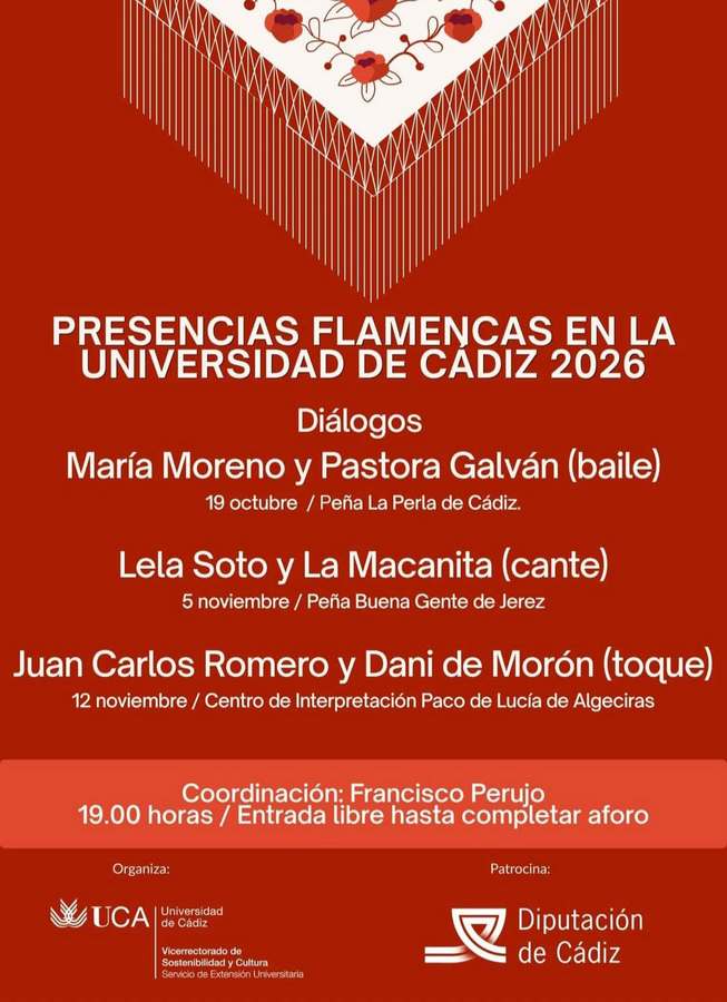  Lunes 19 de Octubre,diálogo entre las bailaoras María Moreno y Pastora Galván